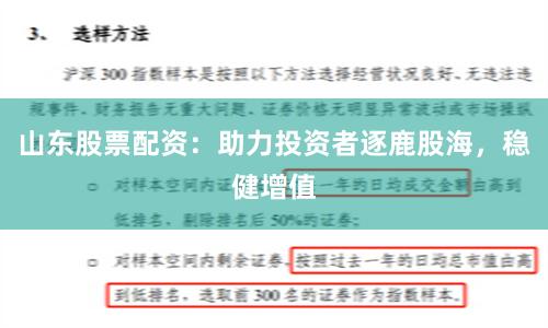 山东股票配资：助力投资者逐鹿股海，稳健增值